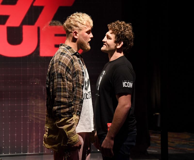 Jake Paul and Ben Askren at the pre-fight press conference
