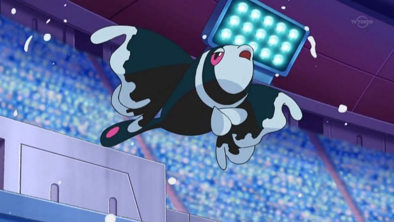 Lumineon, the evolved form of Finneon, in the anime. (Image via The Pokemon Company)