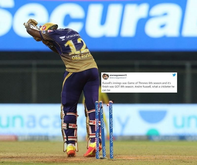 Andre Russell&#039;s blistering knock came to a sad end