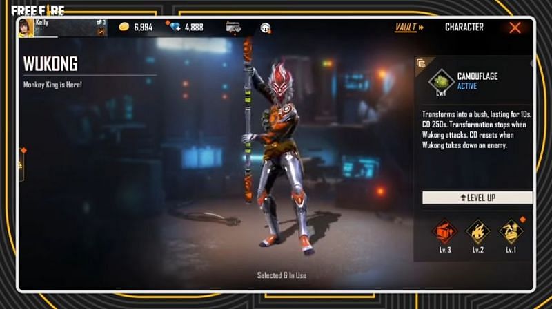 Changes to Wukong&#039;s ability (Image via Garena Free Fire/YouTube)