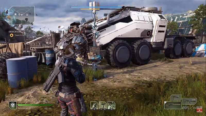 Outriders Hell&#039;s Ranger content pack vehicle customization (Image via Gaming Since Gaming YouTube)