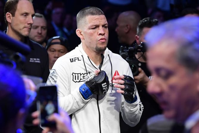 Has Nate Diaz ever been knocked out in his MMA career?