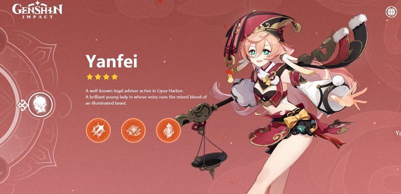 Yanfei Genshin Impact Character Profile