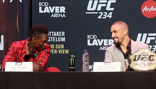 Israel Adesanya and Robert Whittaker