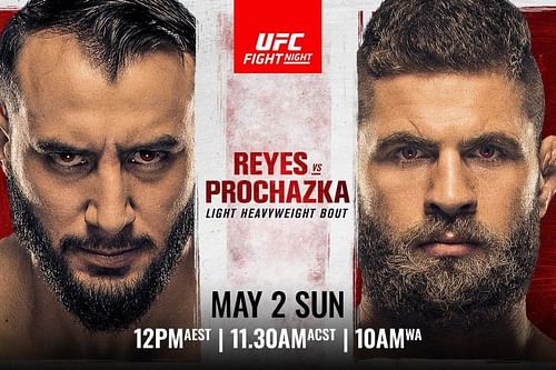 Dominick Reyes (left) faces Jiri Prochazka (right) in this weekend's UFC main event