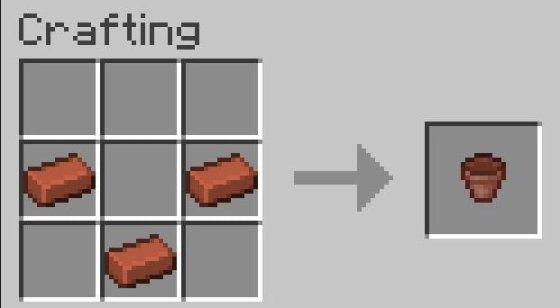 Flower pots in Minecraft exclusively need bricks to craft