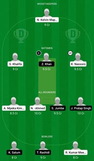 Dream11 Team for Buffalo Gladiators vs Chui Riders - Tanzania T10 2021.