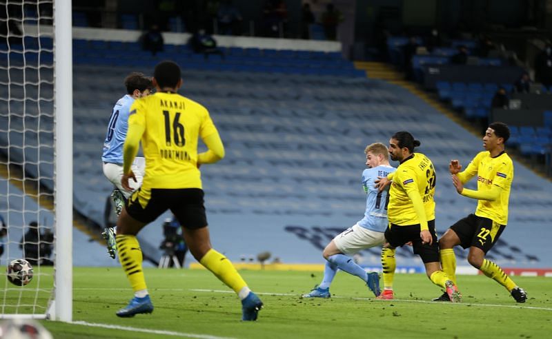 Kevin de Bruyne had a hand in both Manchester City goals