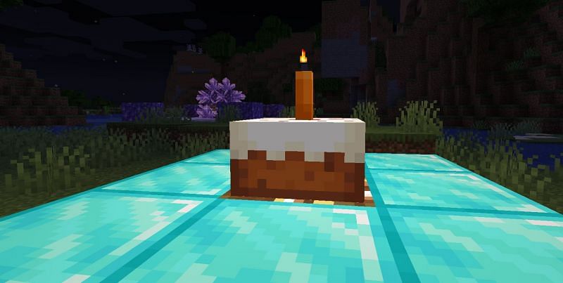 Shown: A player celebrating the birthday of Herobrine in Minecraft (Image via Minecraft)