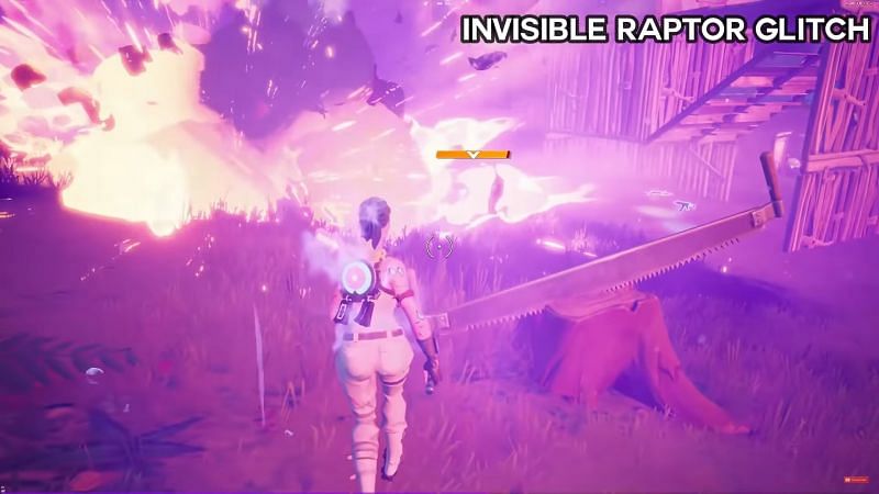 Raptor turned invisible (Image via Glitch King, YouTube)