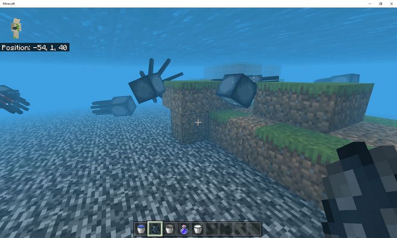When a squid spawns naturally, it has a slim chance of spawning as a baby (Image via Mojang)