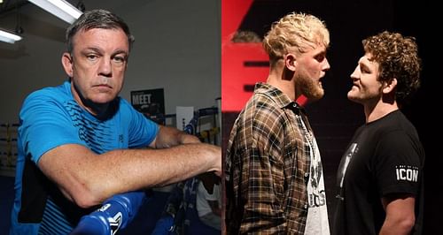 Teddy Atlas (Left) tells Ben Askren to keep Jake Paul at a proper distance