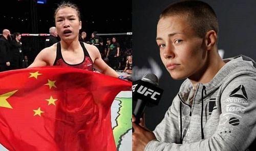 Zhang Weili (left) and Rose Namajunas (right)