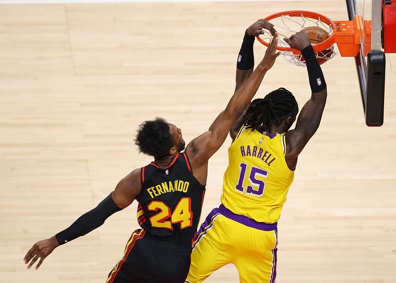 Montrezl Harrell (#15) of the LA Lakers