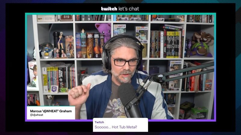 djWheat during the recent Twitch &quot;Let&#039;s Chat&quot; stream (Image via Twitch)