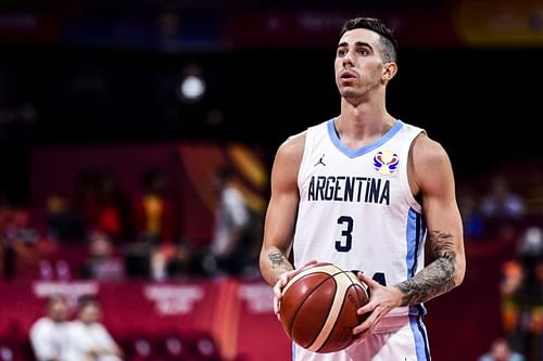 Luca Vildoza in action during the FIBA World Cup 2019