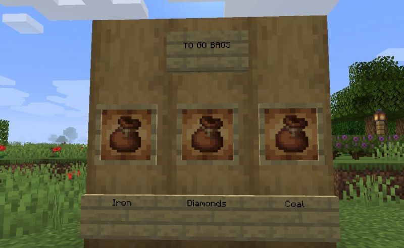 Shown: Bags that can be grabbed right before an expedition (Image via Minecraft)