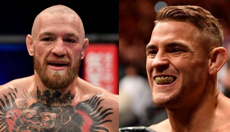 Conor McGregor (left); Dustin Poirier (right)