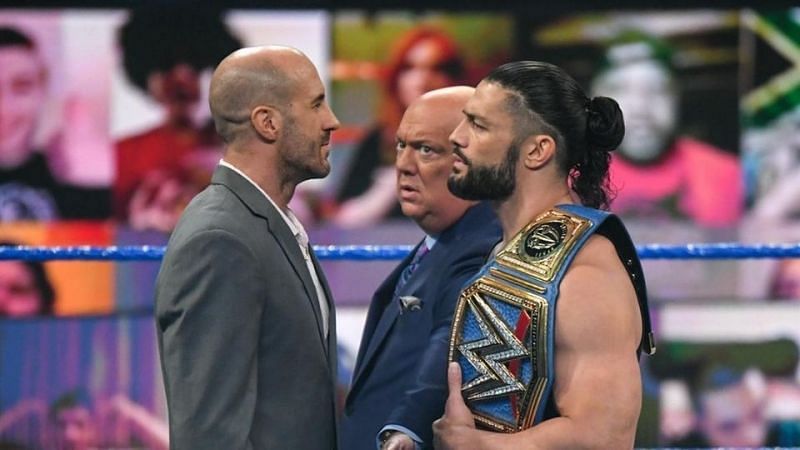Cesaro and Roman Reigns on SmackDown