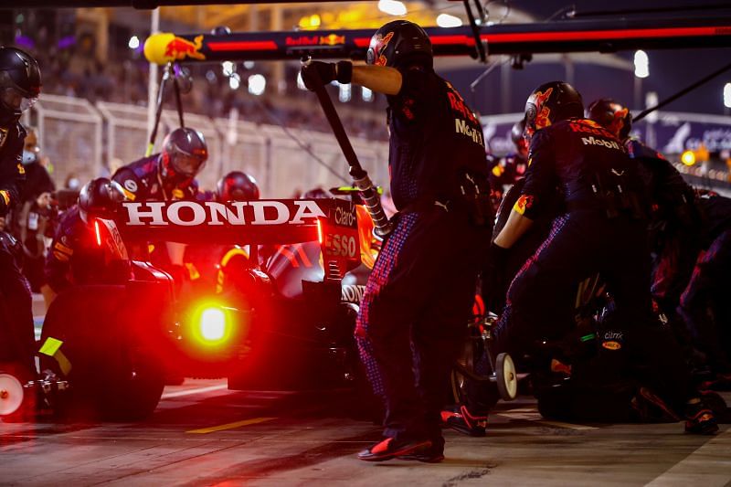 Red Bull finished second to Mercedes in Bahrain. Photo: Mark Thompson/Getty Images.