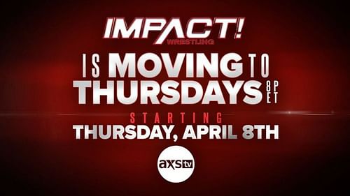 IMPACT Wrestling will air on Thursday nights from this week