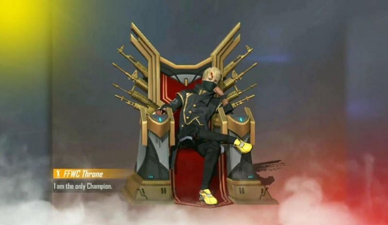 The FFWC Throne emote in Free Fire