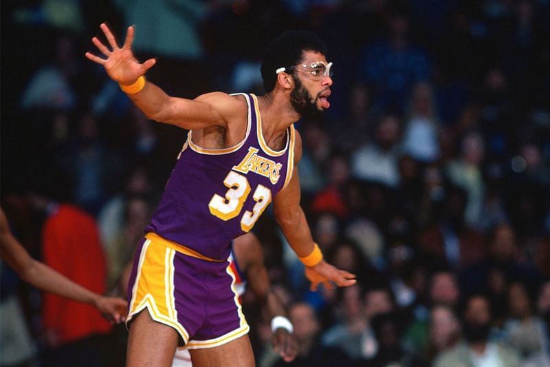 Kareem Abdul-Jabbar with the LA Lakers