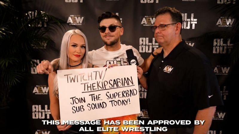 AEW&#039;s &quot;Superbad&quot; Kip Sabian taking a jab at WWE&#039;s policies.