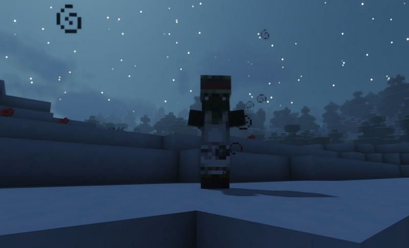 Shown: A Zombie Villager beginning to transform (Image via Minecraft)