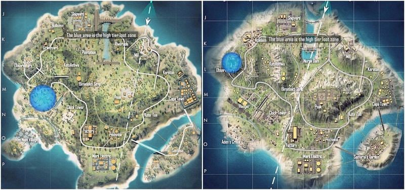 Changes in the map