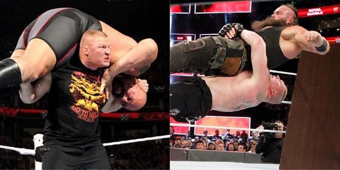 4 मौके जब ब्रॉक लैसनर ने WWE में अपने से साइज में बड़े सुपरस्टार की बुरी हालत की