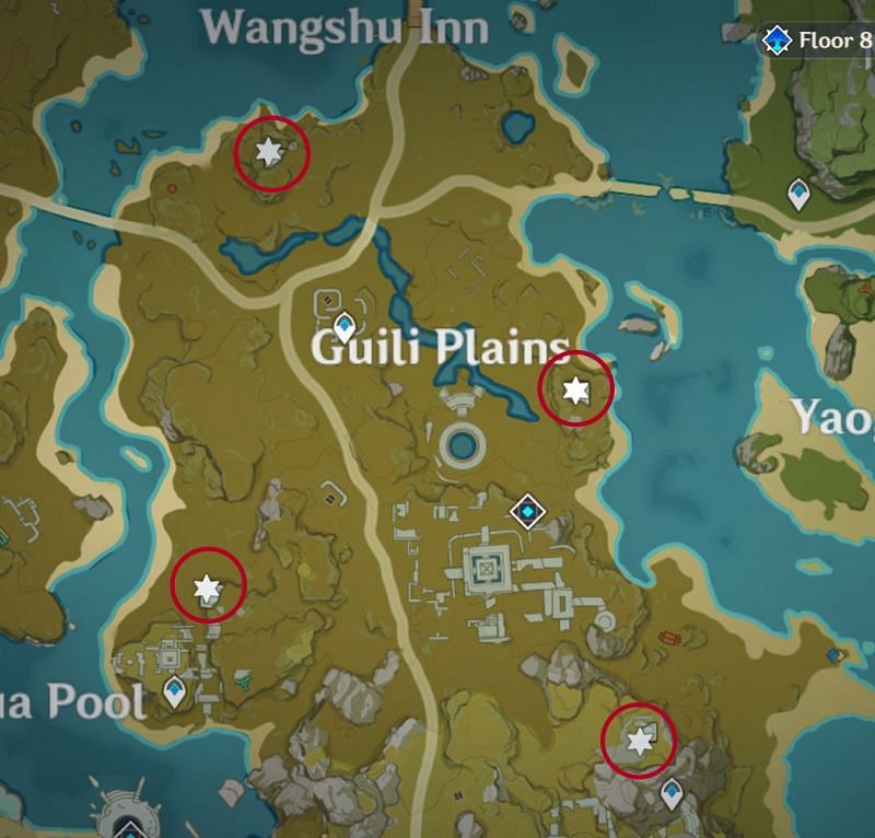 Genshin Impact map: stone tablet locations for Treasure Lost, Treasure Found