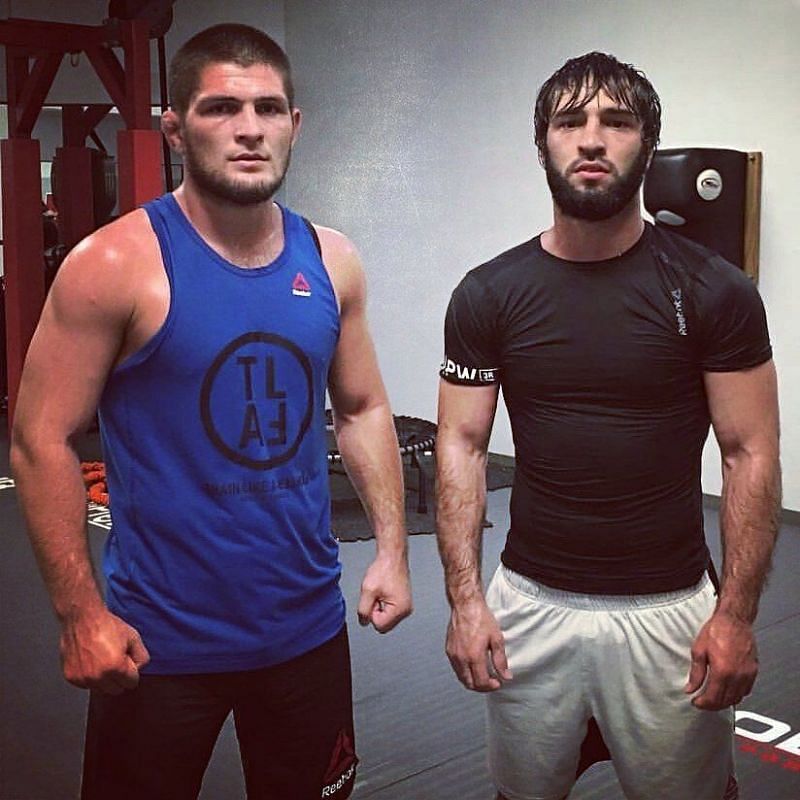 Khabib Nurmagomedov and Zubaira Tukhugov training at the AKA
