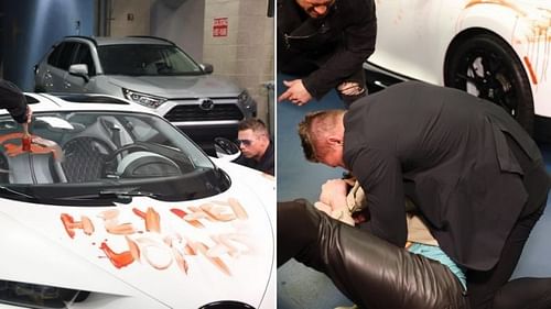 The Miz attacked Bad Bunny on WWE RAW.