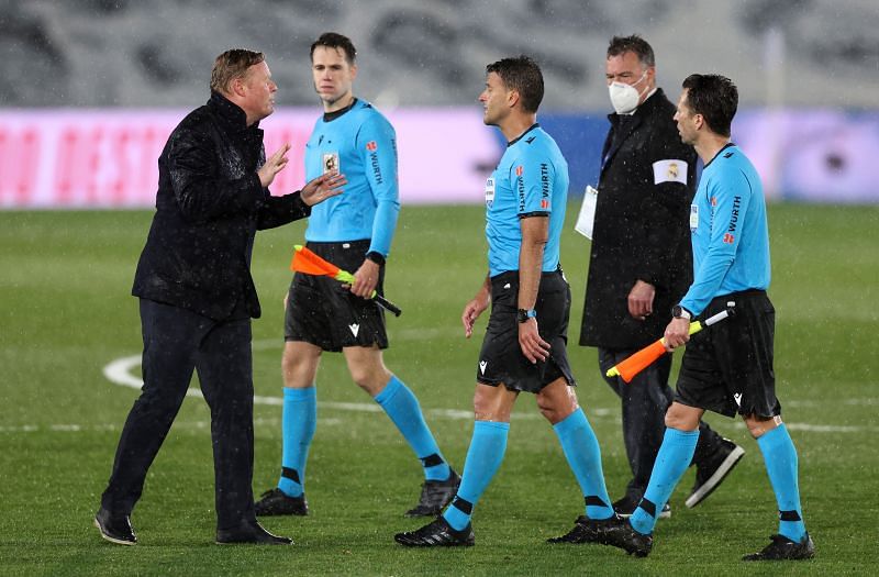 Ronald Koeman had his disagreements with the referees tonight