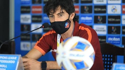 FC Goa Head Coach Juan Ferrando interacted with the media ahead of the Persepolis Fixture. (Image: AFC)