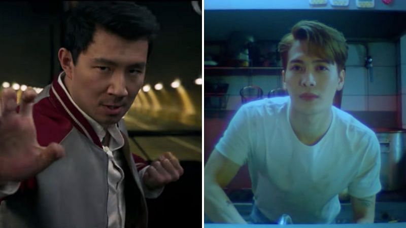L-R: Simu Liu as Shang-Chi, Jackson Wang (Marvel/Disney and Team Wang/Core.A Creative)