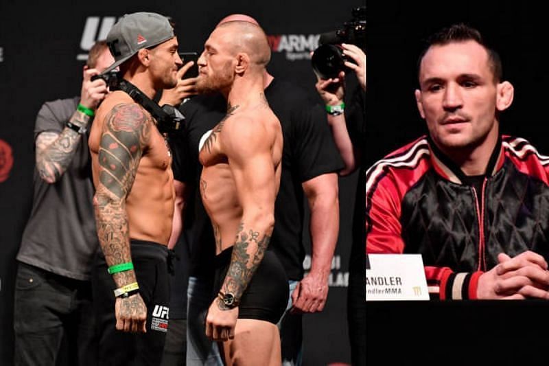 Dustin Poirier, Conor McGregor, and Michael Chandler