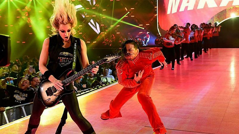 Nita Strauss performed during Shinsuke Nakamura&#039;s incredible WrestleMania 34 entrance