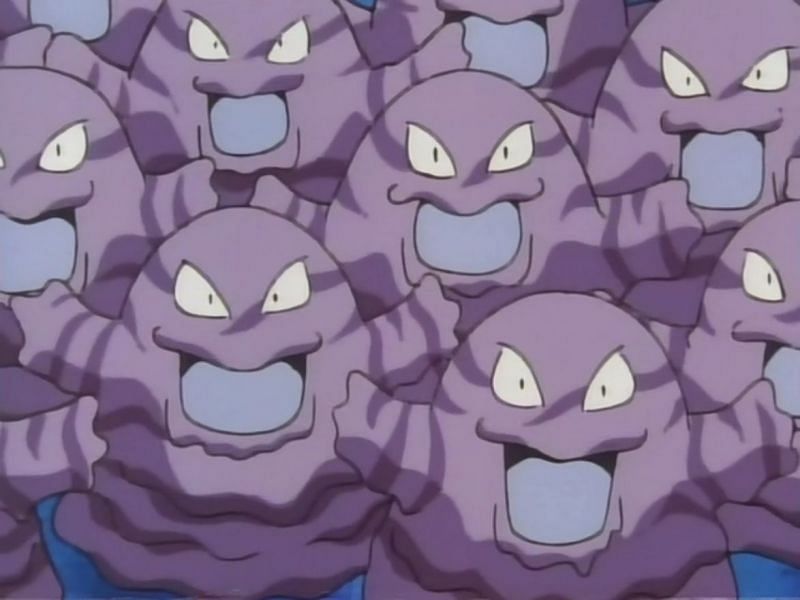 A bunch of Grimers in the anime (Image via The Pokemon Company)