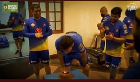 Watch: MS Dhoni celebrates CSK coach Stephen Fleming's birthday