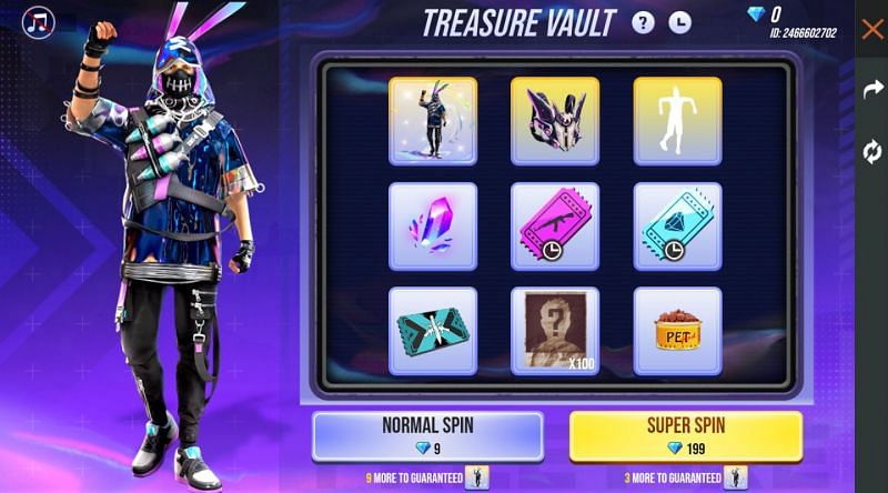 Cyber Bunny bundle was available via the Treasure Vault event (Image via Free Fire)