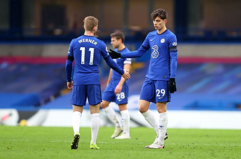Chelsea duo Timo Werner (left) and Kai Havertz fired blanks against Porto.