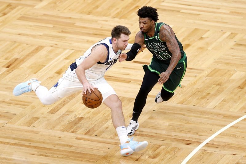 Luka Doncic #77 of the Dallas Mavericks