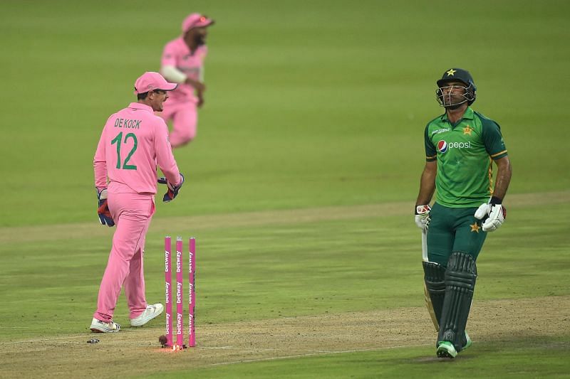 Fakhar Zaman (right) scored a valiant 193 in the second ODI against South Africa..