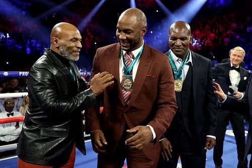 Mike Tyson (Left), Lennox Lewis (Centre), Evander Holyfield (Right)