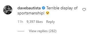 Batista's reaction to Triple H ripping out his nose ring at WrestleMania 35