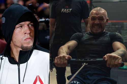 Nate Diaz mocks Conor's McGregor FAST program. [Right Image credit: Conor McGregor's Instagram]