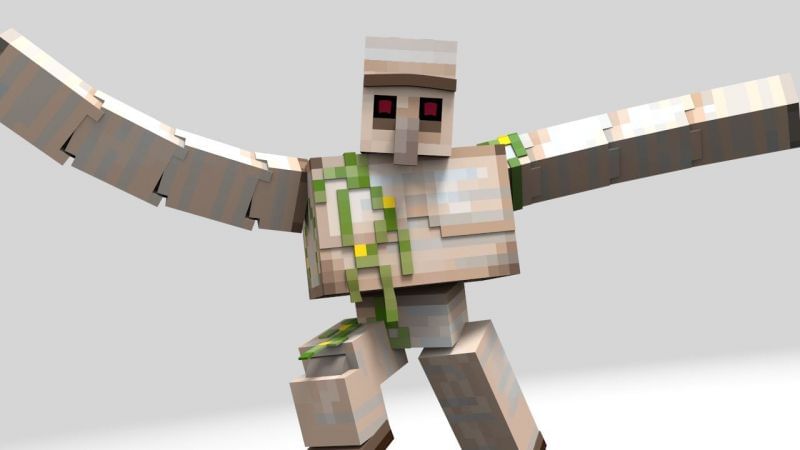 Iron golem appearance (Image via mcmobs.fandom.com)