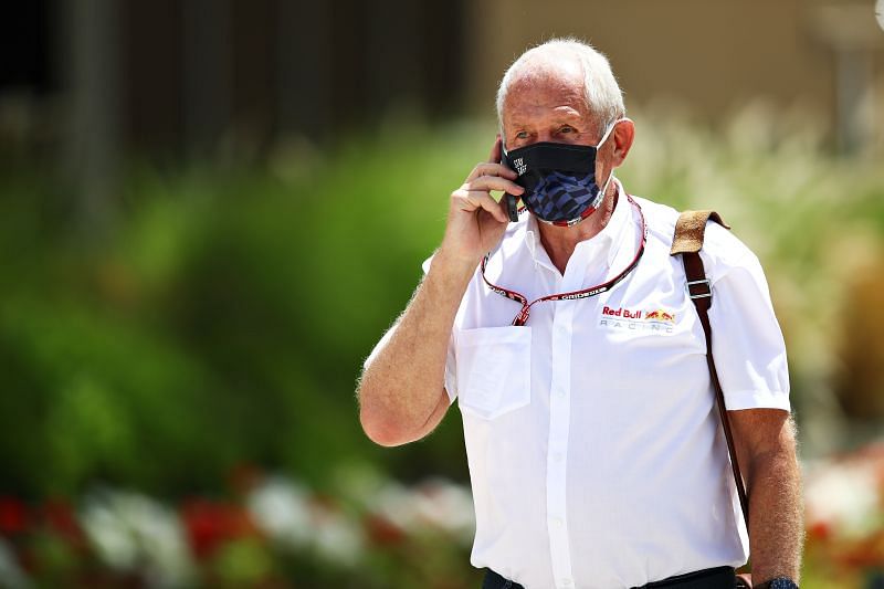 Dr. Helmut Marko at the 2021 Bahrain Grand Prix Photo: Mark Thompson/Getty Images.